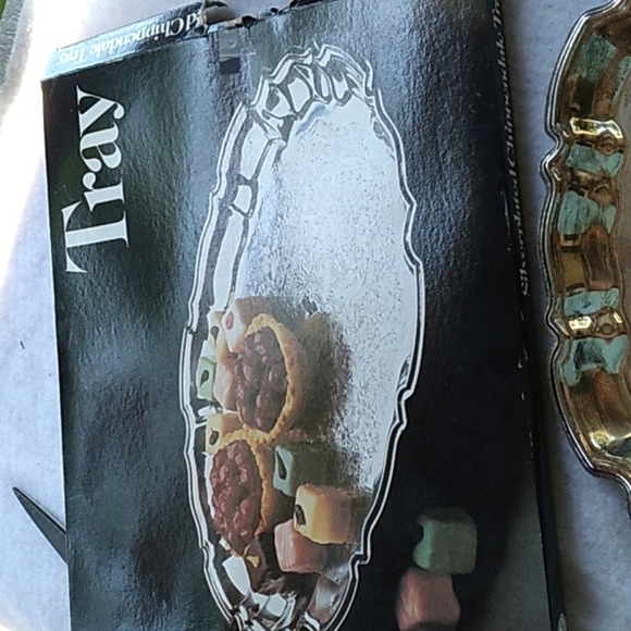 Vintage 1980s Leonard by Towle silverplate Chippendale Tray - Picture 5 of 5